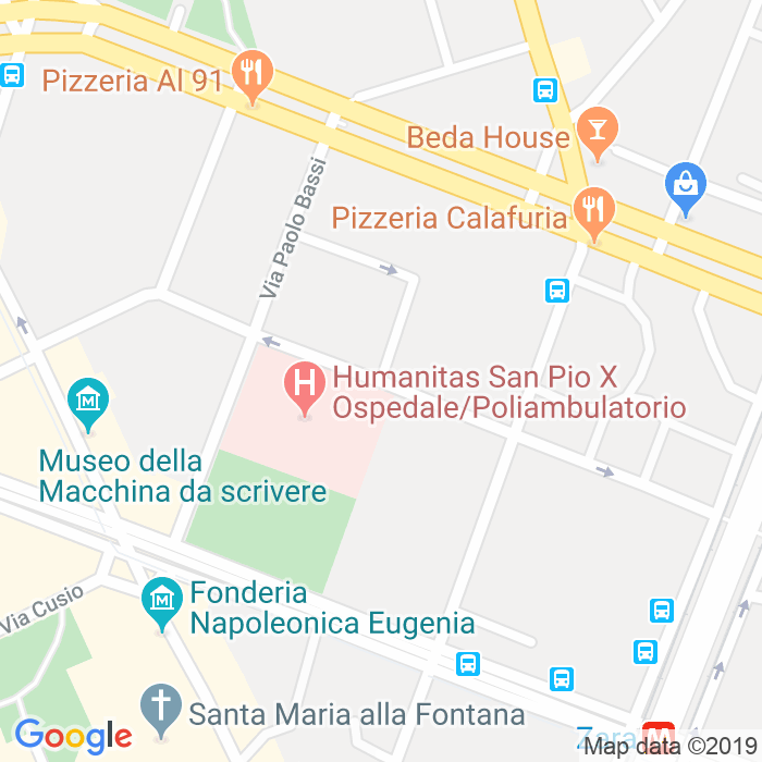 CAP di Via Francesco Nava a Milano