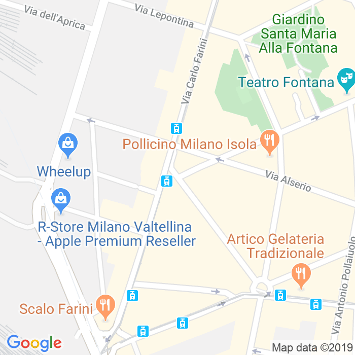 CAP di Via Medardo Rosso a Milano
