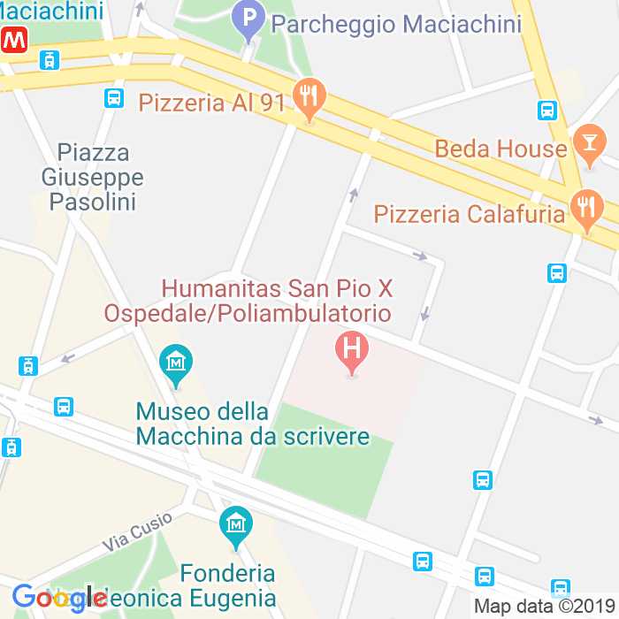 CAP di Via Paolo Bassi a Milano
