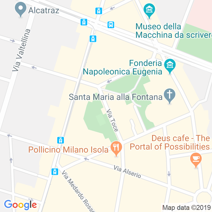 CAP di Via Toce a Milano