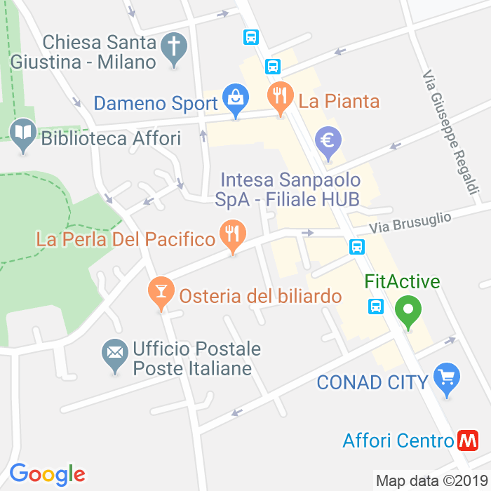 CAP di Via Alessandro Zanoli a Milano