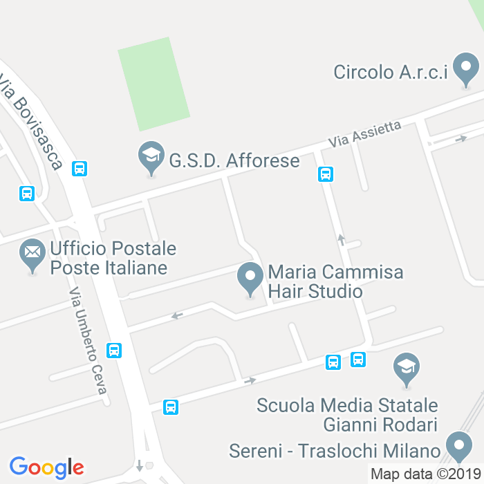 CAP di Via Annunzio Cervi a Milano