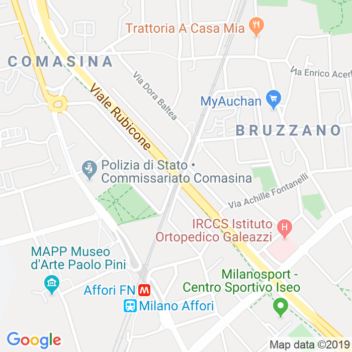 CAP di Via Gerolamo Forni a Milano