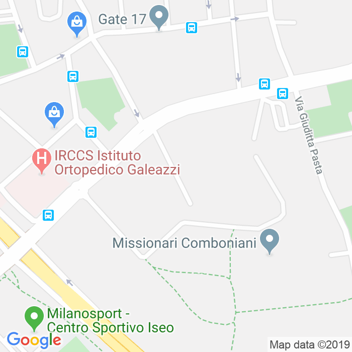 CAP di Via Giuseppina Grassini a Milano