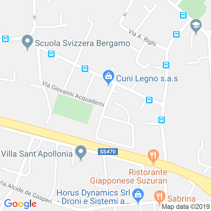 CAP di Via Giuseppe Toniolo a Bergamo