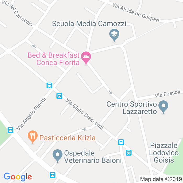 CAP di Via Paolo Vimercati Sozzi a Bergamo