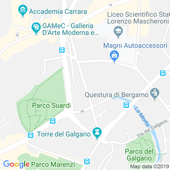 CAP di Via Alberto Pitentino a Bergamo