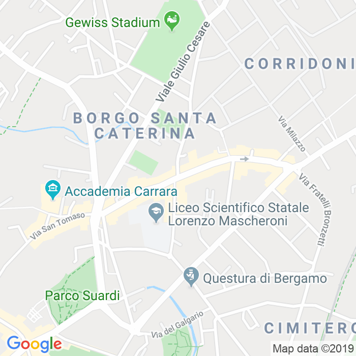 CAP di Via Borgo Santa Caterina a Bergamo