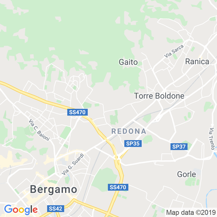 CAP di Via Temistocle Calzecchi Onesti a Bergamo