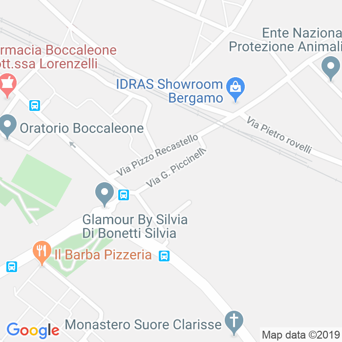 CAP di Via Giovanni Piccinelli a Bergamo