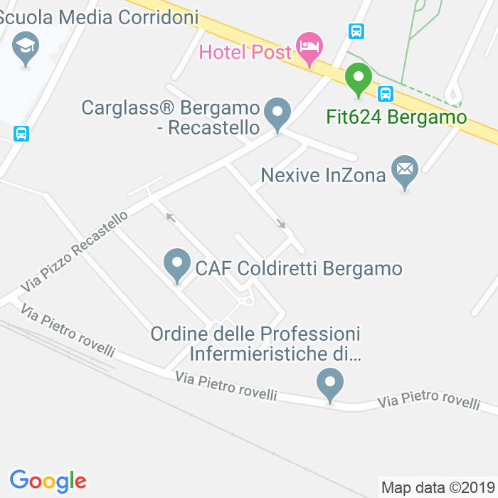 CAP di Via Pietro Gaioncelli a Bergamo