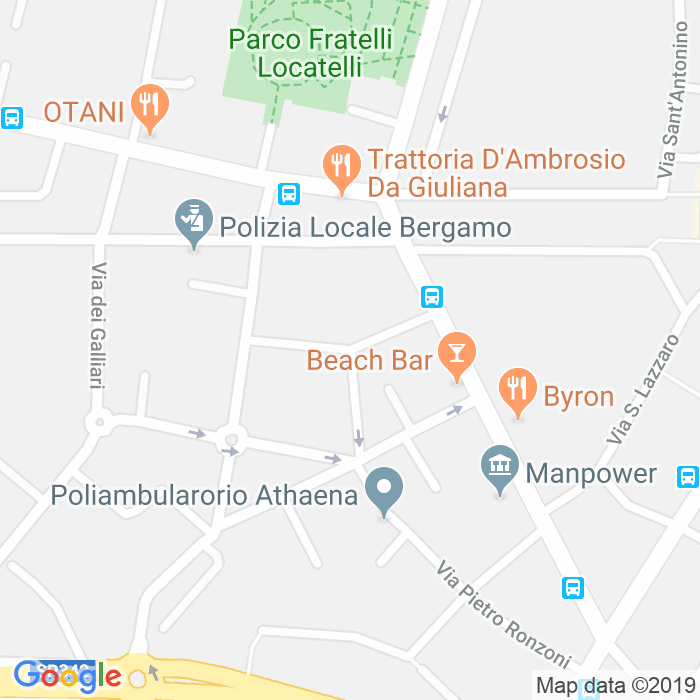 CAP di Via Michelangelo Da Caravaggio a Bergamo