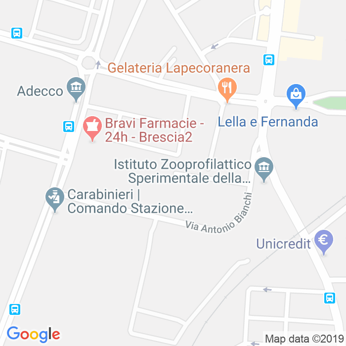 CAP di Via Antonio Bianchi a Brescia