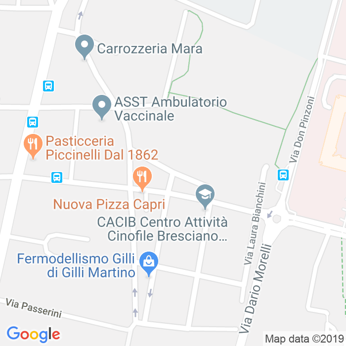 CAP di Via De Toni Giuseppe a Brescia