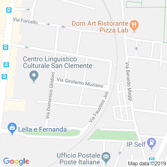 CAP di Via Gerolamo Muziano a Brescia