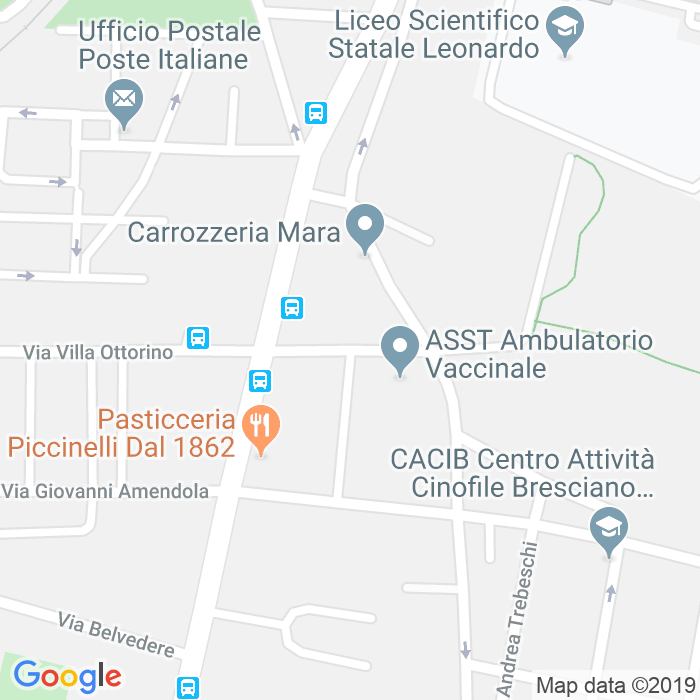 CAP di Via Giovanni Acerbi a Brescia