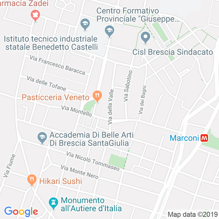 CAP di Via Della Valle a Brescia