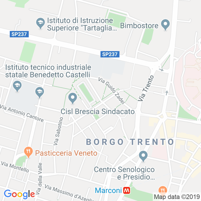 CAP di Via Fabio Filzi a Brescia