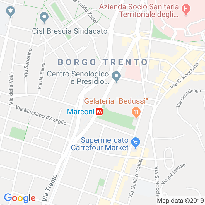 CAP di Via Guglielmo Marconi a Brescia
