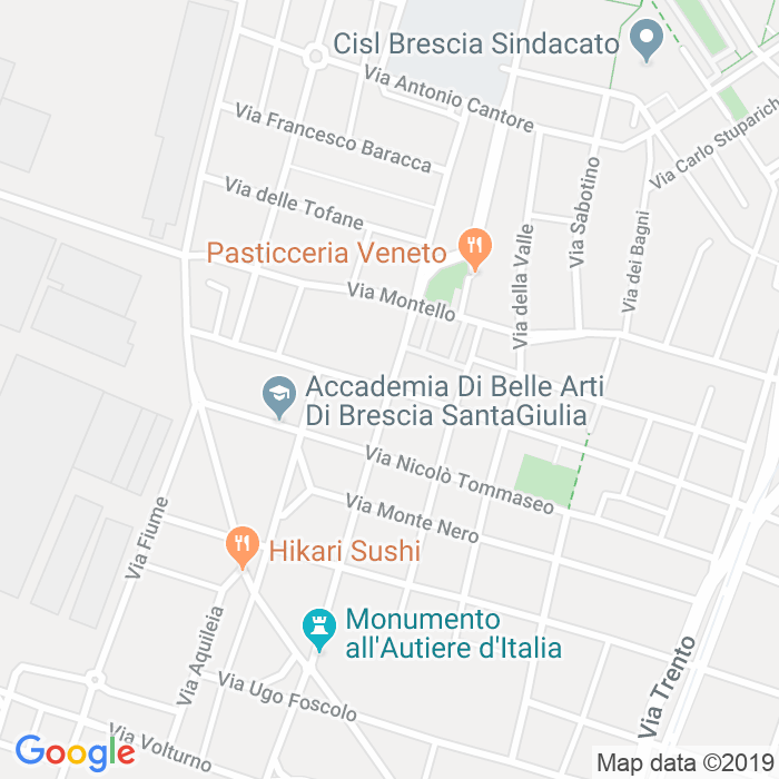 CAP di Via Vittorio Veneto a Brescia