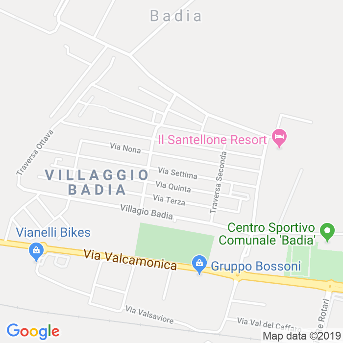 CAP di Villaggio Badia Via Settima a Brescia