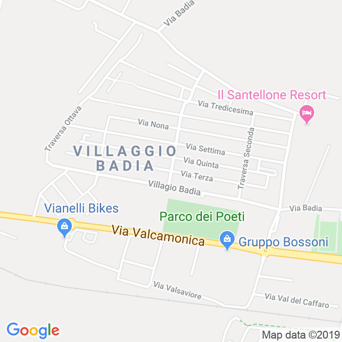 CAP di Villaggio Badia Via Terza a Brescia