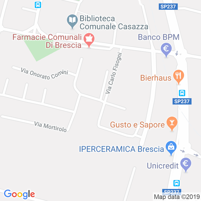 CAP di Via Carlo Fisogni a Brescia