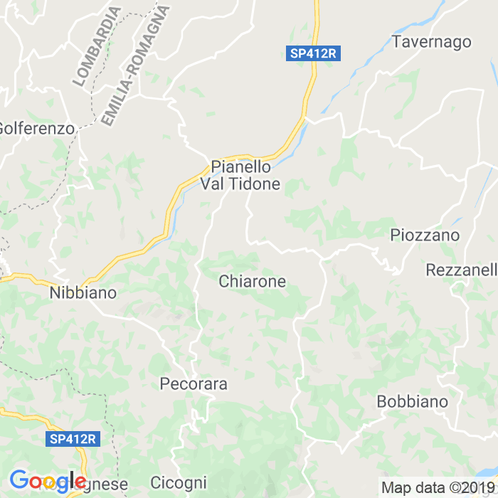 CAP di Pianello Val Tidone in Piacenza