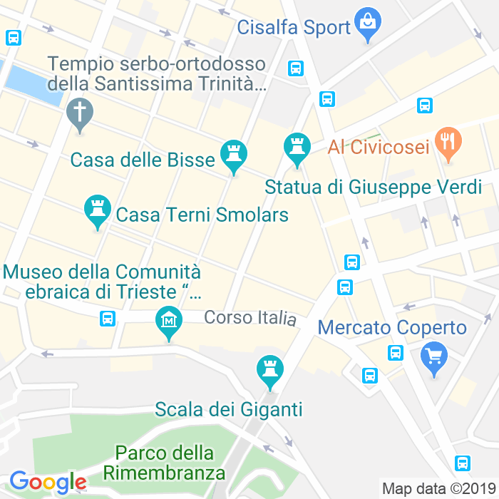 CAP di Via Matteo Renato Imbriani a Trieste