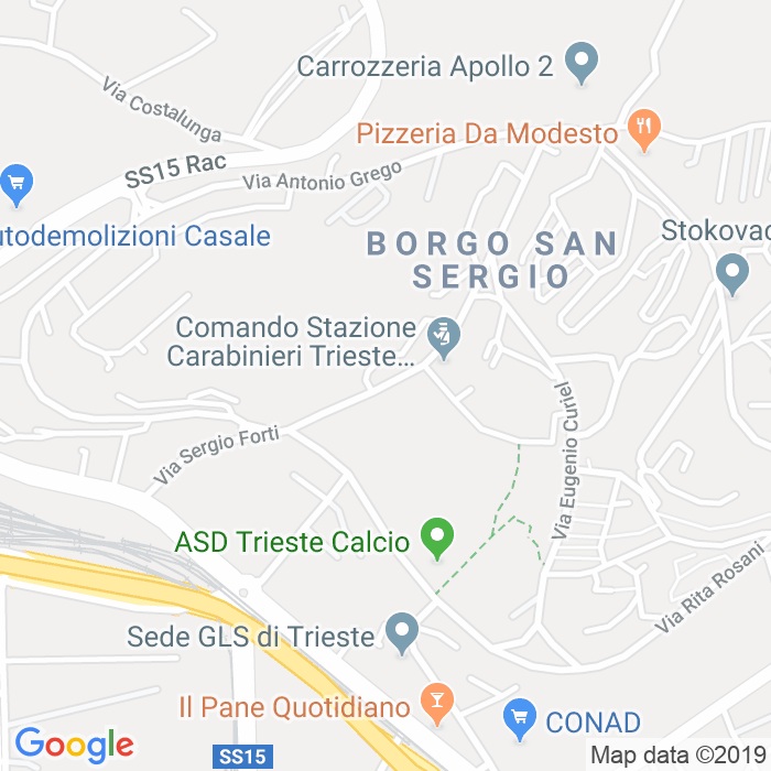 CAP di Via Sergio Forti a Trieste