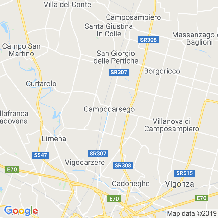 CAP di Campodarsego in Padova