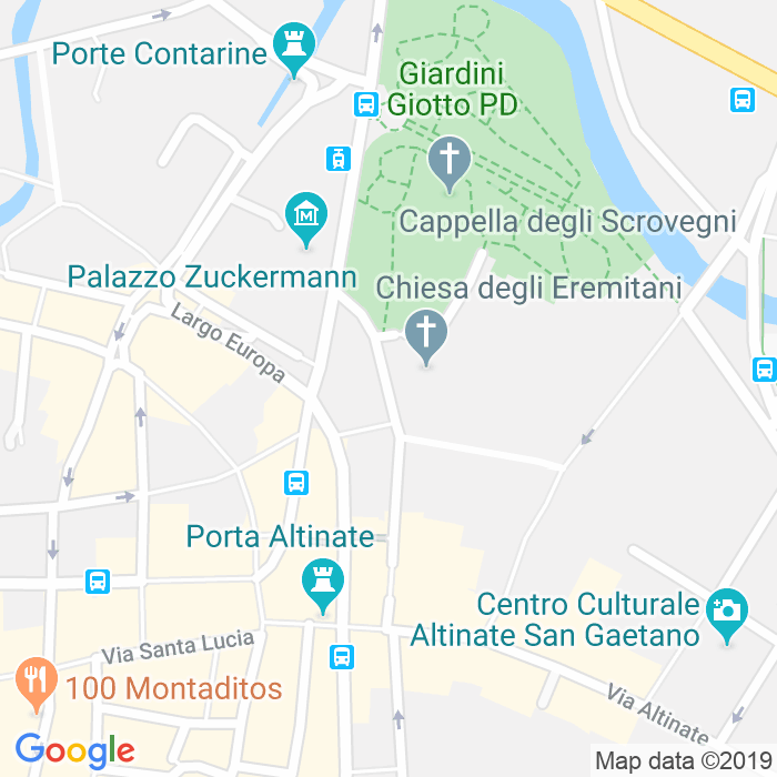 CAP di Piazza Eremitani a Padova