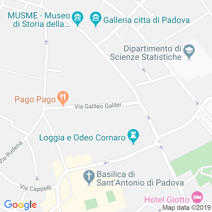 CAP di Via Galileo Galilei a Padova