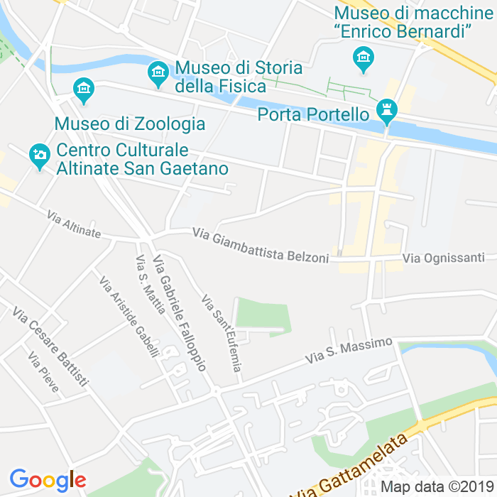CAP di Via Giambattista Belzoni a Padova