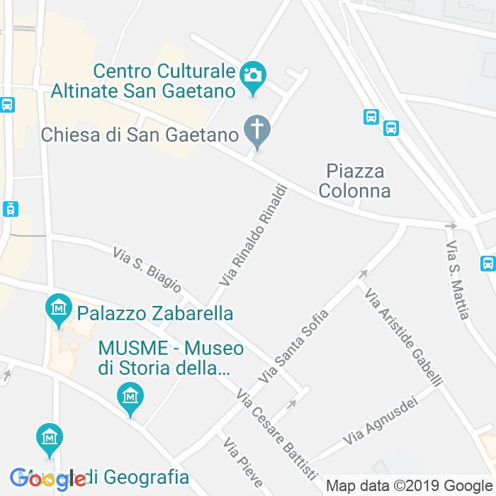 CAP di Via Rinaldo Rinaldi a Padova