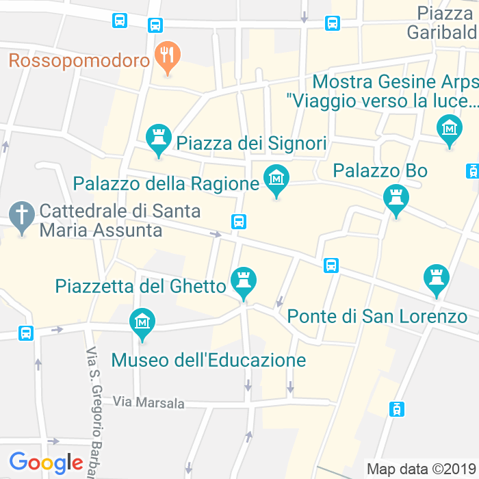 CAP di Via Francesco Squarcione a Padova