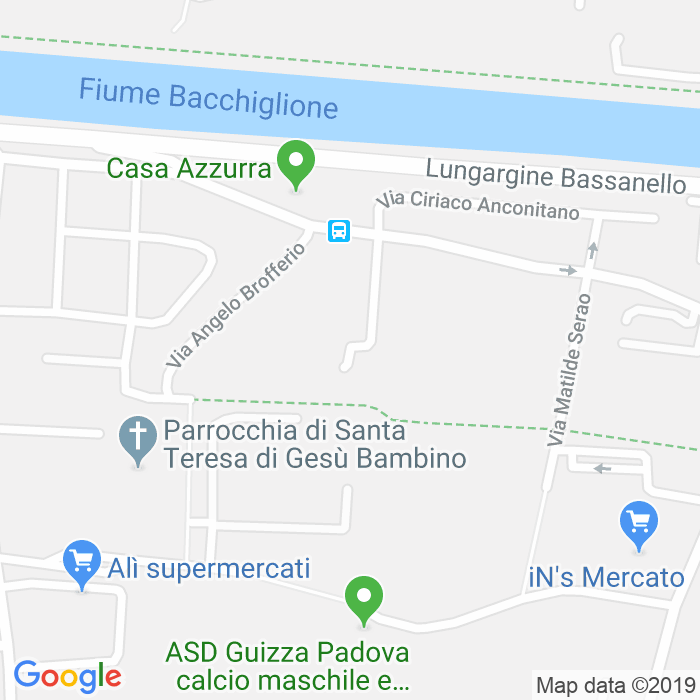 CAP di Via Annie Vivanti a Padova