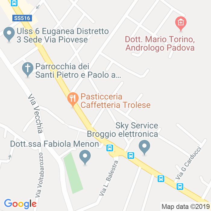 CAP di Via Carlo Anti a Padova