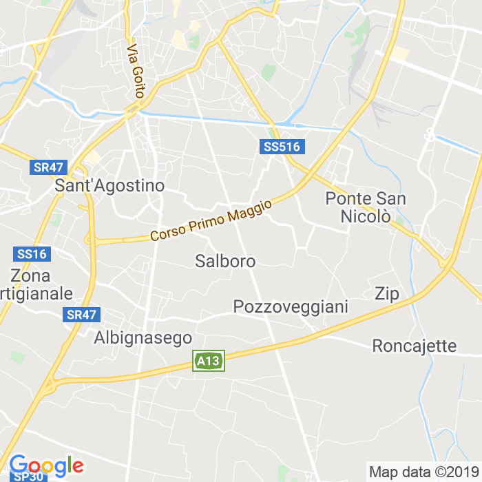 CAP di Via Pietro Bembo a Padova