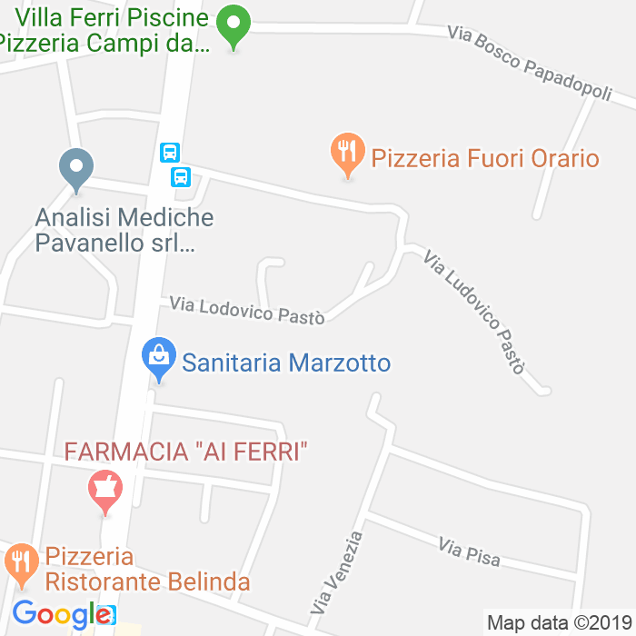 CAP di Via Lodovico Pasto a Padova