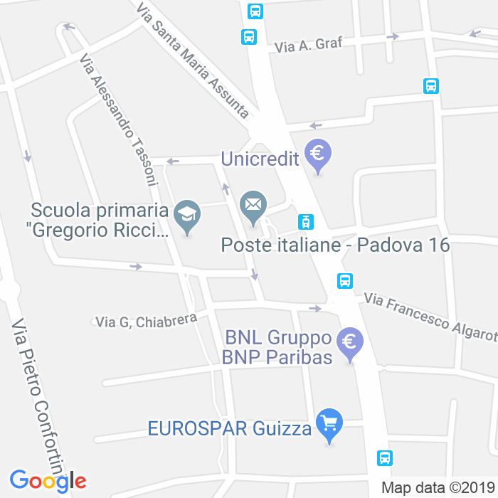 CAP di Via Vincenzo Cuoco a Padova
