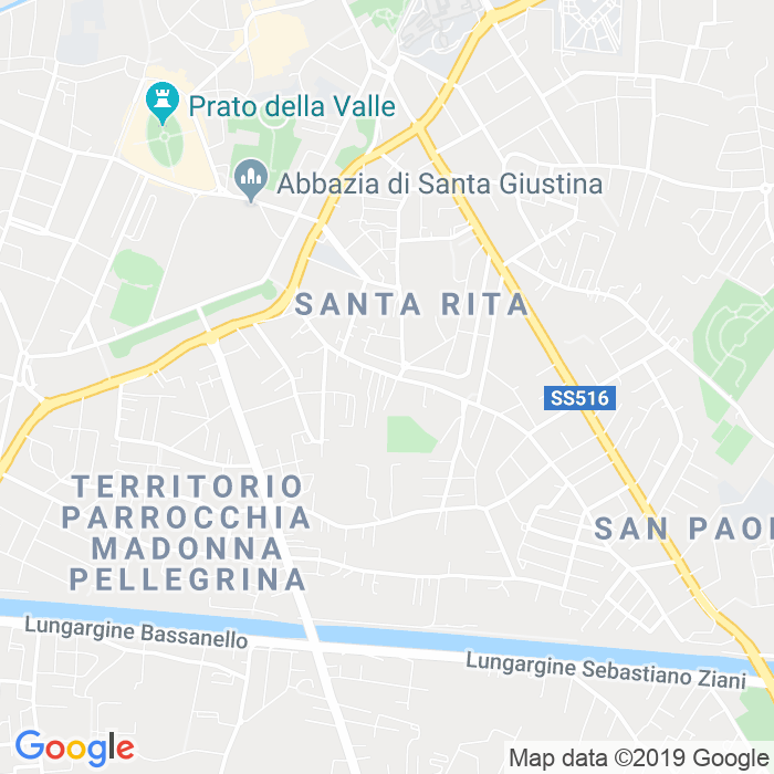 CAP di Via Alberto Fortis a Padova