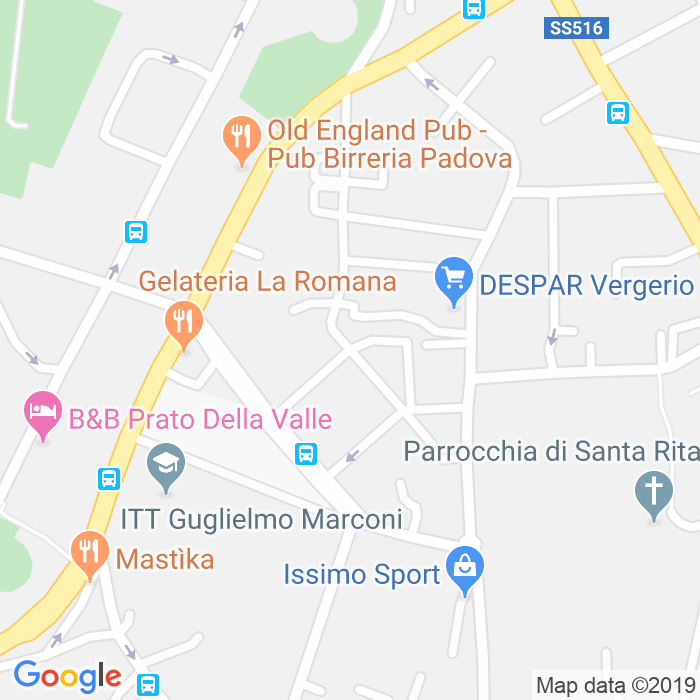 CAP di Via Concetto Marchesi a Padova