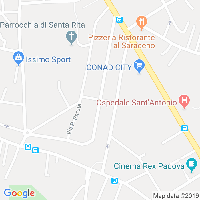 CAP di Via Francesco Robortello a Padova