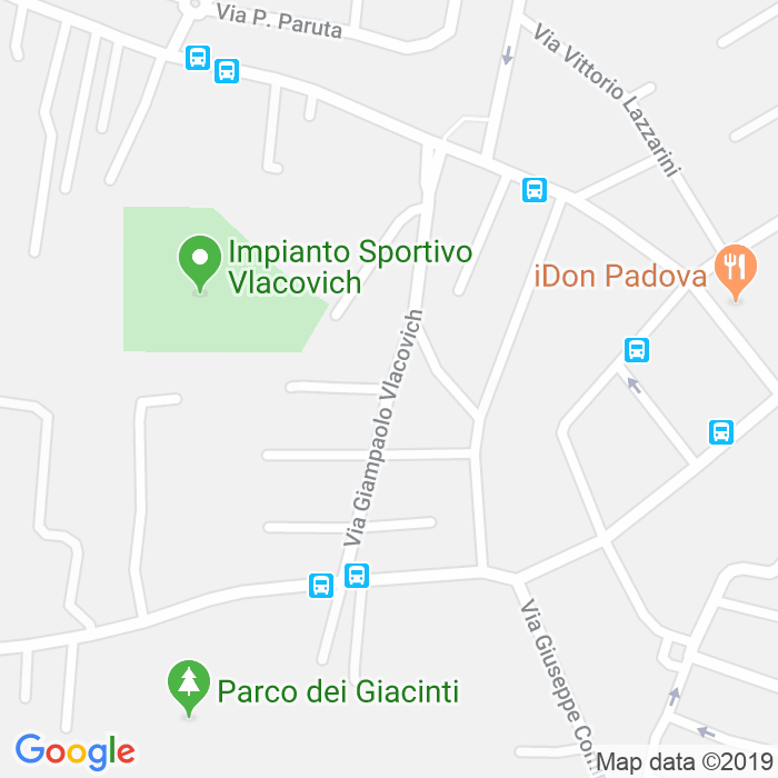 CAP di Via Giampaolo Vlacovich a Padova