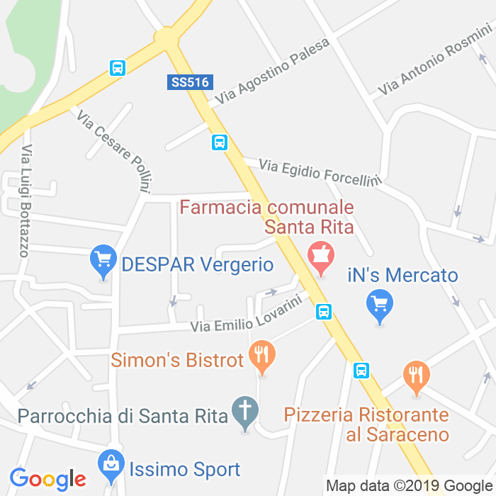 CAP di Via Pio Chicchi a Padova