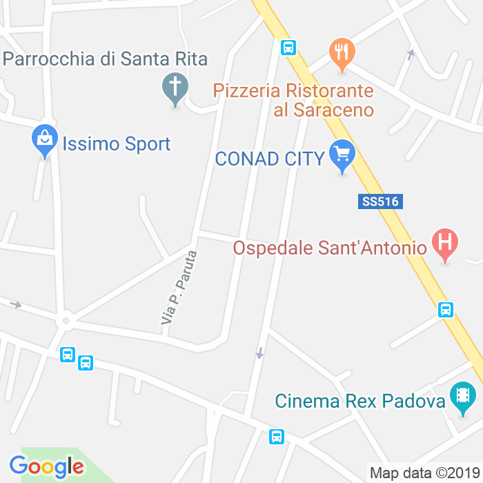 CAP di Via Roberto De Visiani a Padova