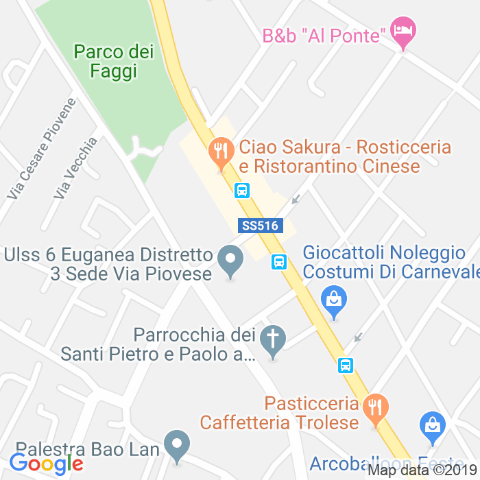 CAP di Via Del Partigiano a Padova