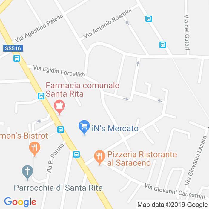CAP di Via Gregorio Ricci Curbastro a Padova