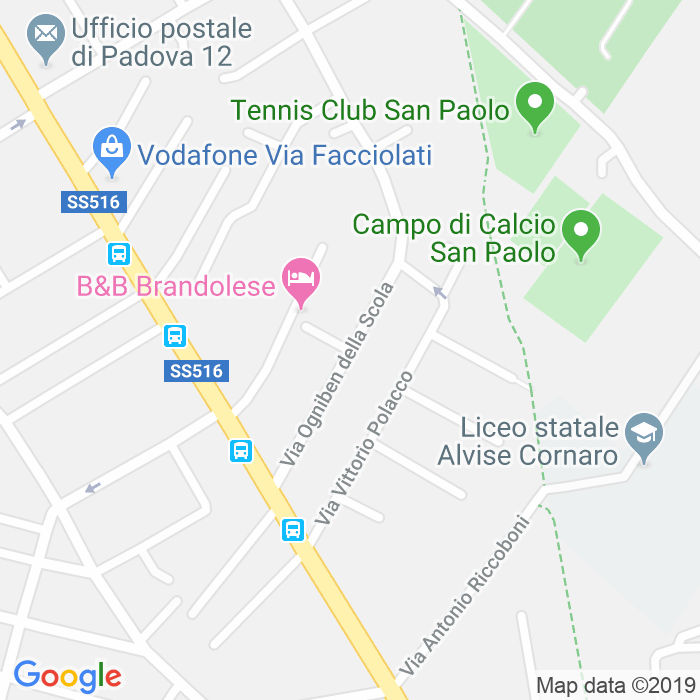 CAP di Via Ognibene Della Scola a Padova